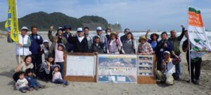 豊間海岸、秋の鳴き砂調査を行いました。